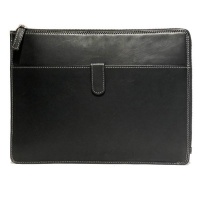 Bag Addict Nuvo - Black Genuine Leather Tablet Sleeve Photo