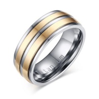 Mythos Golden Highway Titanium Ring for Men - 8mm Photo