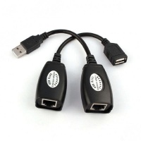 Techme USB Extender RJ45 Ethernet Network Cable Adapter Set Photo