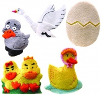 The Ugly Duckling - Fairytale Story - Finger Puppet Set - 5 Piece Photo