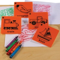 EDX Education Transport-Themed Paint Rubs & Stamps Art Set Photo