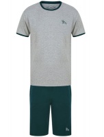 Tokyo Laundry - Mens Ashes 2 pieces Cotton Shorts Lounge Set in Optic White Sky Captain Navy [Parallel Import] Photo