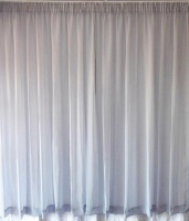 Matoc Readymade Curtain Cafe - Taped - Sheer Mystic Voile - Dove Photo