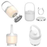Baseus Moon-White Series Knob Stepless Dimming Portable Lamp Type-C 2*USB Photo