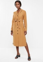 Women's Vero Moda Cleo Calf Dress - Brown Photo
