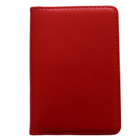 Slim Card Wallet - Premium Leather - Red Photo