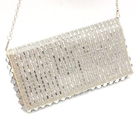 Shimmering Silver Diamanté Clutch Bag Photo