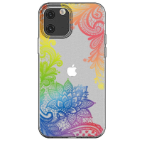 Funki Fox Cover for iPhone XR - Rainbow Floral Lace Henna Photo