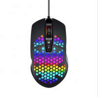 Andowl RGB Wired Gaming Mouse Hollow Honeycomb Pattern Game Mice Mouse Photo