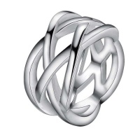 Silver Designer Crossover Ring Photo