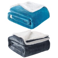 Sweet Home Super Soft Sherpa Blanket 2 Pieces Value Pack.Available on both sides Photo