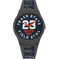 Superdry SYG182UE-Urban Track 3 Hands Multicolour Dial Grey Silicone Strap Photo