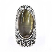 Harmoni Labrodorite Oversized Gemstone Ring - Adjustable Size Photo