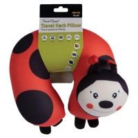 Travel Smart - Travel Neck Pillow - Black / Red Photo