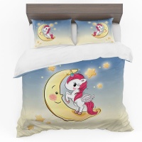 Print with Passion Pony and Moon Duvet Cover Set Photo