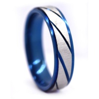 Xcalibur Men's Steel Blue & Matte Ring SSVR9809 Photo