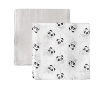Fashionation Baby Panda 2PK Muslin Blanket Photo