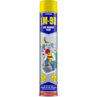 Action Can Line Marking Paint Lm-90 Yellow 750Ml Photo