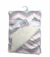 Mothers Choice Baby Mink Blanket - Pink Stripes Photo
