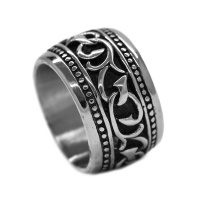 Xcalibur Oxidised Vine Effect Statement Ring Stainless Steel Photo