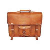 Minx Genuine Leather Milan Laptop Bag Light Brown Photo