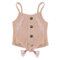 Firetrap Infant Girls Button Vest Top - Lotus Pink Photo