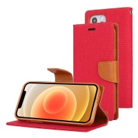 Goospery We Love Gadgets Canvas Diary Cover iPhone 12 Pro Max 6.7" Red Photo