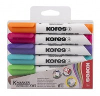 Kores Whiteboard K-Marker Set of 6 Mixed Colours Photo