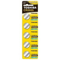Toshiba Lithium Coin Cell CR2025 - 5 Pack Photo