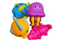 Ideal Toy Squeaky Toys Sea Creatures 4 Piece Photo