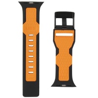 UAG Civilian Silicone Strap For Apple Watch 44/42mm - Black/Orange Photo