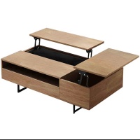 Soul Lifestyle Pop-Out Coffee Table with Hidden Storage Compartment and Pull Out Draw Photo