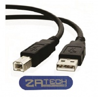 ZATECH USB 2.0 AM-BM Printer Cable 1.5 metre - Black Photo