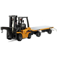 Dittomtoys 1/10 10CH Alloy Rc Forklift Truck Crane 3in1 with Flat-Bed Trailer - 2.4G Photo