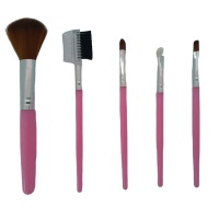 5 Piece Make Up Brush Set - Pink Photo