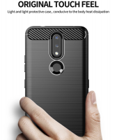 CellTime ™ Nokia 2.4 Shockproof Carbon Fiber Design Cover - Black Photo