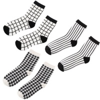 Gift Socks Set of 3 Black and White Photo