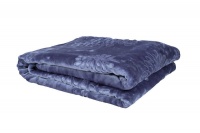 Sesli 3037 Sesli Mink Diamond 1Ply Blanket - Queen Size - Denim Blue Photo