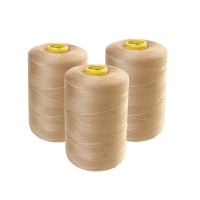 3x Cotton Thread Sewing Thread Reel String For Sewing Machine 3000m -Beige Photo