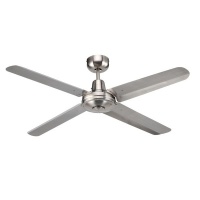 Zebbies Lighting - Luca - Stainless Steel Wall Control Ceiling Fan Photo