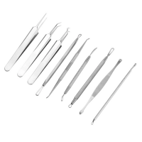 Acne Needles Stainless Steel Pimple Blemish Comedone Extractor Set Tools Photo