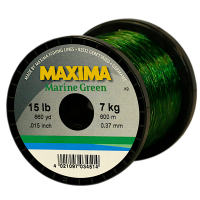Maxima Nylon Fishing Line 7KG/15LB 0.37MM Colour Marine Green 600M Spool Photo