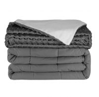 Jack Brown Luxury 20LBS Queen Size Weighted Blanket with Minky Cover - Grey Photo