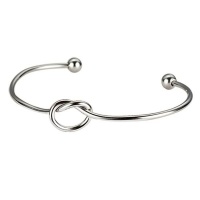 Stainless Steel Love Knot Open End Bangles Photo