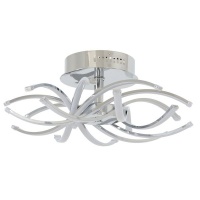 Zebbies Lighting - Willow - Decorative Satin Nickel LED Ceiling Light Photo