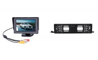 Car License Plate With 4.3" TFT LCD Car Monitor Photo