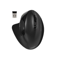 Port Connect Wireless Rechargeable Ergonomic Mouse - Black Photo