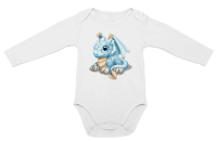 PepperSt Long Sleeve Baby Grow - Tree Dragon - White Photo