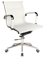 The Office Chair Corp TOCC White Netting Medium Back Office Chair with Back Hanger Bar Photo