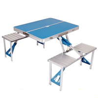 Blue Outdoor Portable Fold-able Table Photo